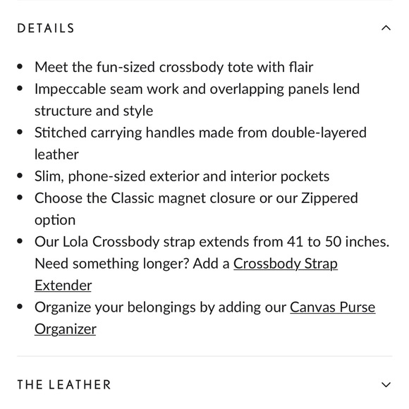 Portland Leather Goods Lola Crossbody Tote in Almond - Picture 7 of 8